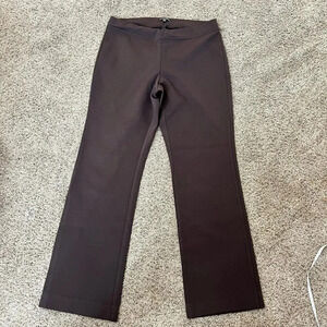 Eileen Fisher Women's Ponte Straight‎ Leg Trouser Slit Pant Ankle Length